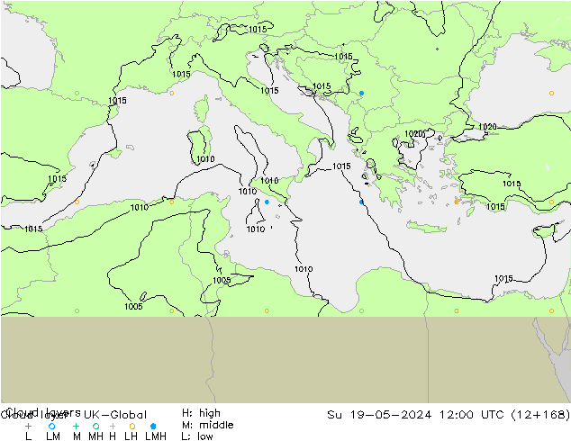 Cloud layer UK-Global Su 19.05.2024 12 UTC