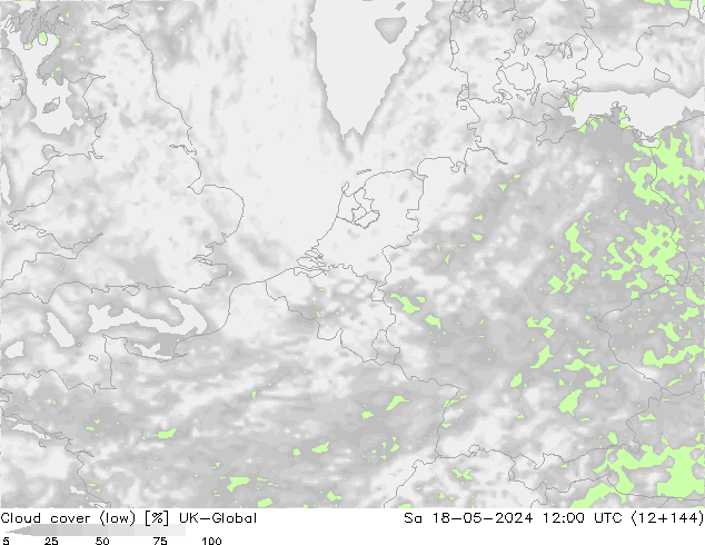 zachmurzenie (niskie) UK-Global so. 18.05.2024 12 UTC