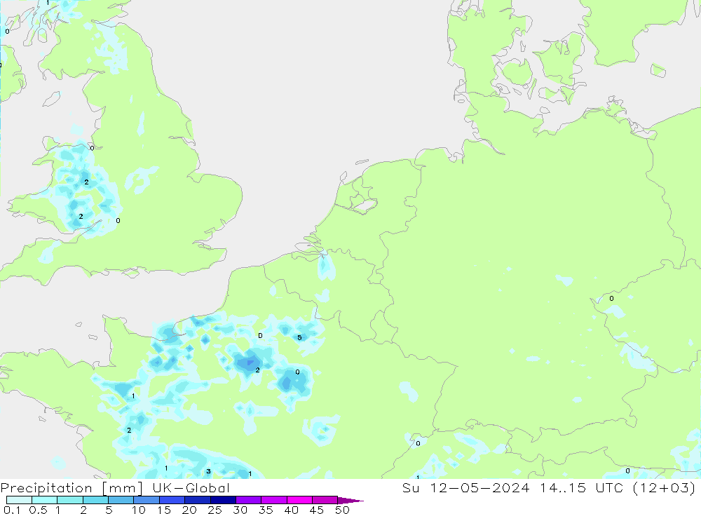 Niederschlag UK-Global So 12.05.2024 15 UTC