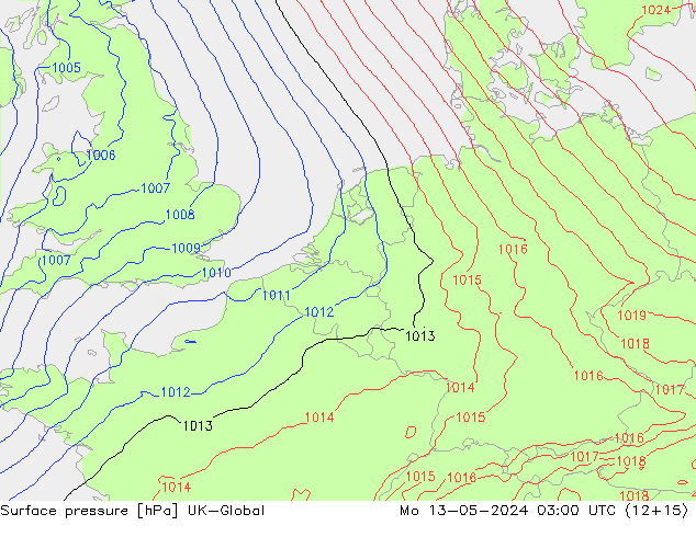pressão do solo UK-Global Seg 13.05.2024 03 UTC