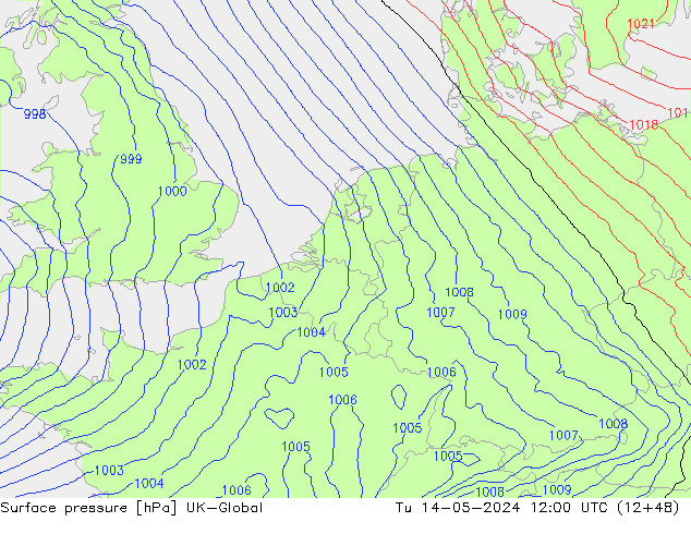 Yer basıncı UK-Global Sa 14.05.2024 12 UTC