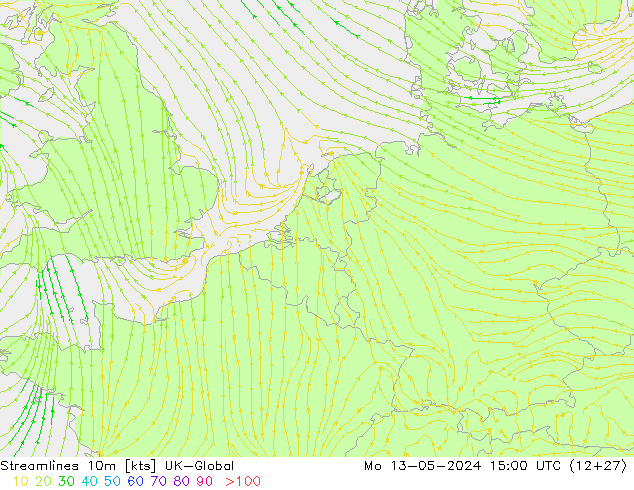 Streamlines 10m UK-Global Mo 13.05.2024 15 UTC