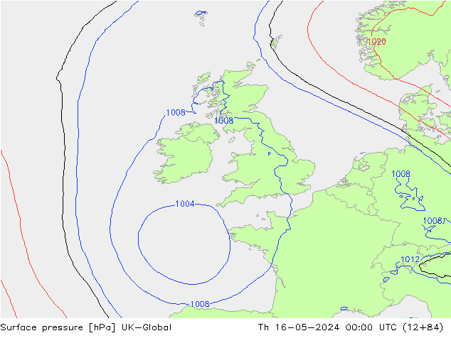 pressão do solo UK-Global Qui 16.05.2024 00 UTC