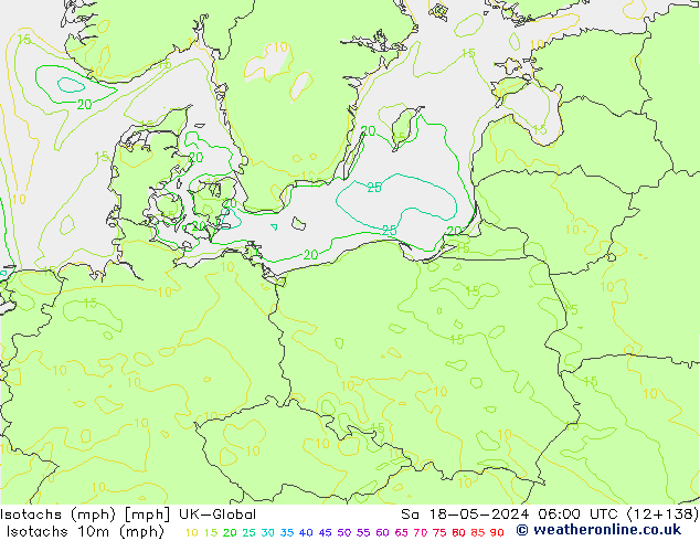 Isotachs (mph) UK-Global Sa 18.05.2024 06 UTC
