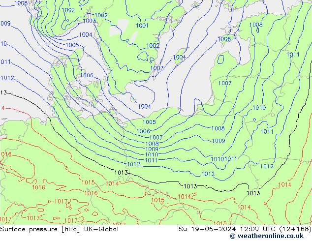 pressão do solo UK-Global Dom 19.05.2024 12 UTC