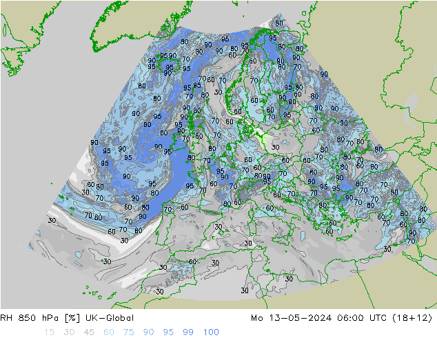 RV 850 hPa UK-Global ma 13.05.2024 06 UTC