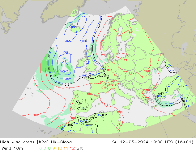 High wind areas UK-Global Su 12.05.2024 19 UTC