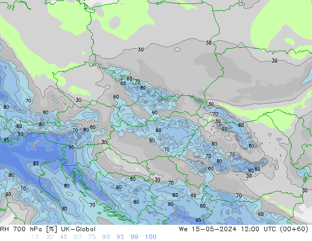 RH 700 hPa UK-Global Mi 15.05.2024 12 UTC