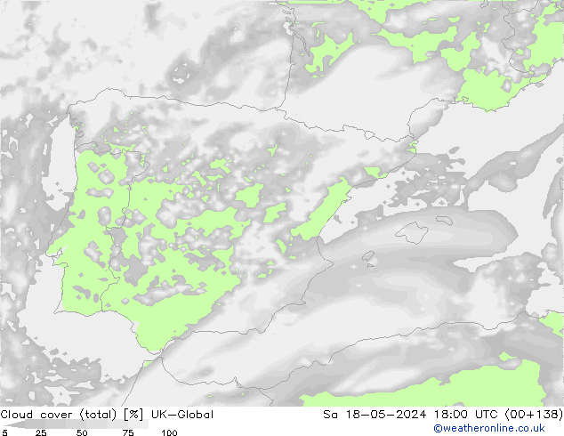 Wolken (gesamt) UK-Global Sa 18.05.2024 18 UTC