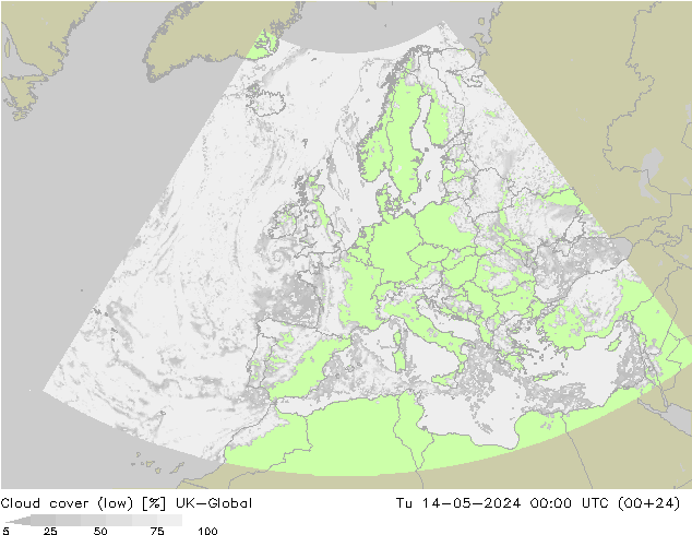 облака (низкий) UK-Global вт 14.05.2024 00 UTC