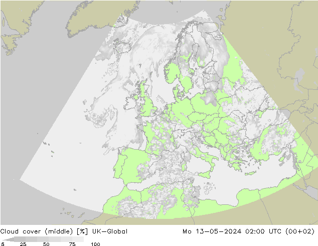 oblačnosti uprostřed UK-Global Po 13.05.2024 02 UTC