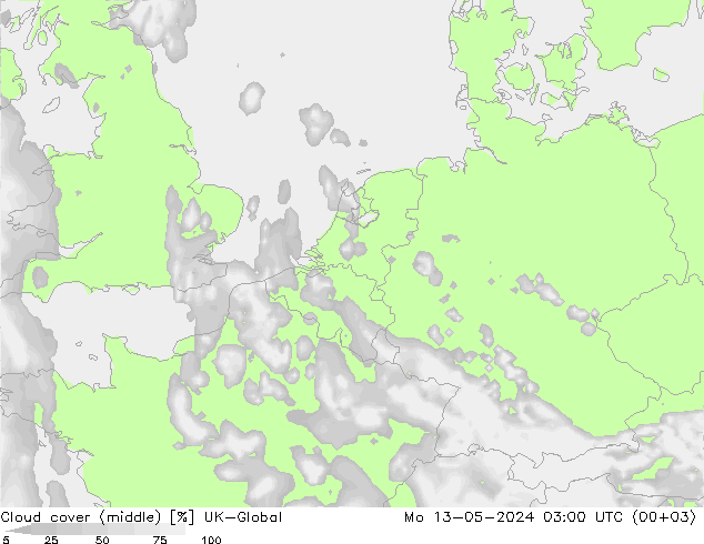 Nubes medias UK-Global lun 13.05.2024 03 UTC