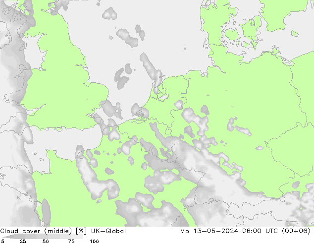 Wolken (mittel) UK-Global Mo 13.05.2024 06 UTC