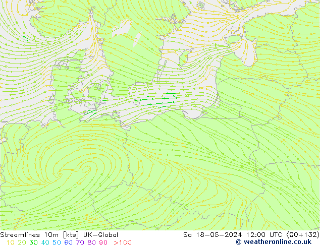 ветер 10m UK-Global сб 18.05.2024 12 UTC