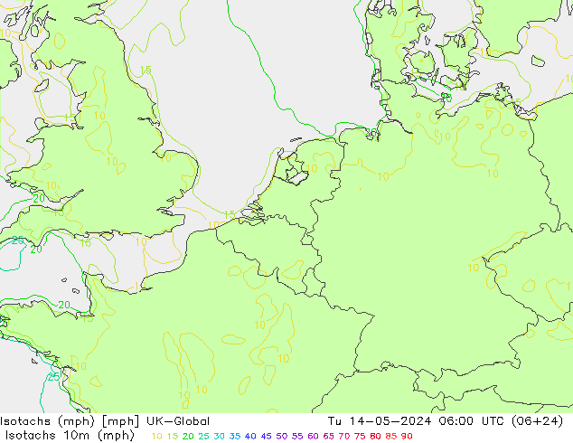 Isotachs (mph) UK-Global Ter 14.05.2024 06 UTC