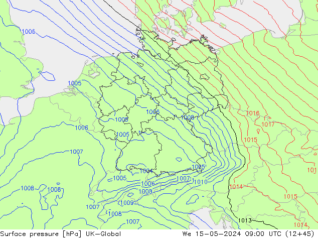 Luchtdruk (Grond) UK-Global wo 15.05.2024 09 UTC