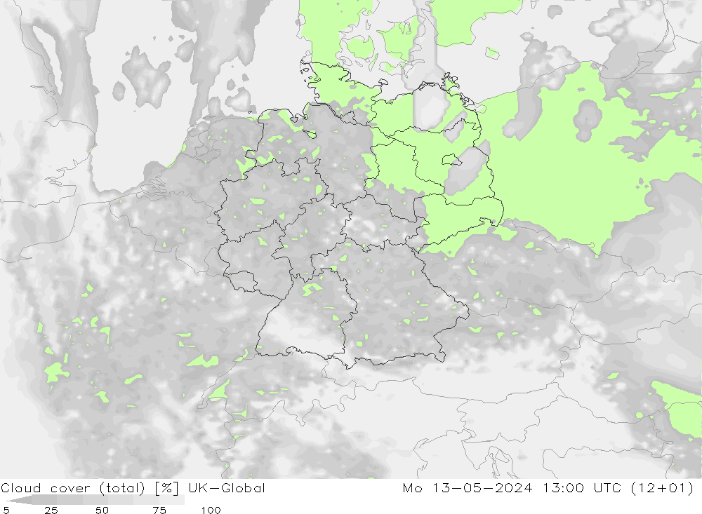 Wolken (gesamt) UK-Global Mo 13.05.2024 13 UTC