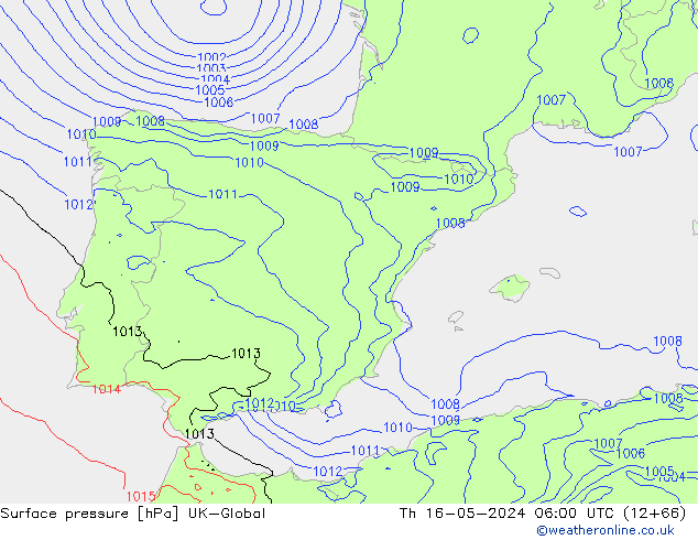 pression de l'air UK-Global jeu 16.05.2024 06 UTC