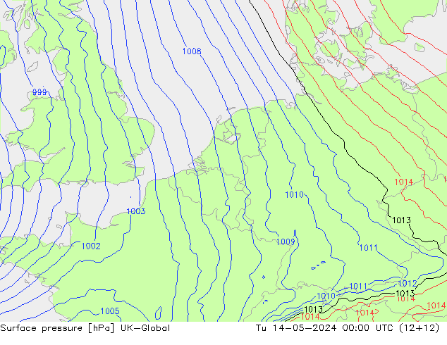 Luchtdruk (Grond) UK-Global di 14.05.2024 00 UTC