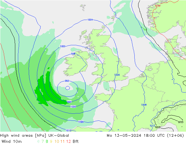 High wind areas UK-Global lun 13.05.2024 18 UTC