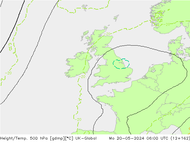 Height/Temp. 500 hPa UK-Global Seg 20.05.2024 06 UTC
