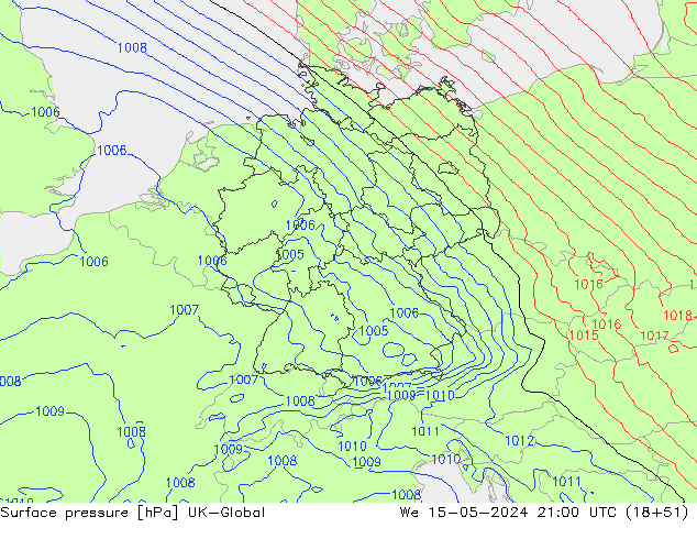 Luchtdruk (Grond) UK-Global wo 15.05.2024 21 UTC