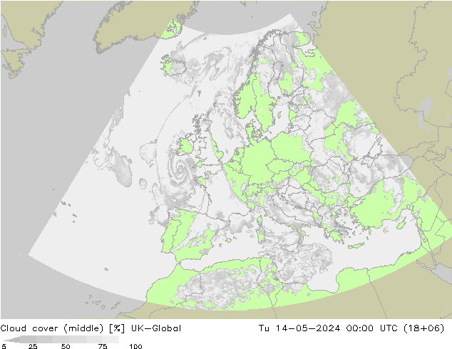 Cloud cover (middle) UK-Global Tu 14.05.2024 00 UTC