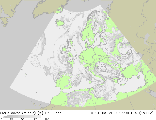 Wolken (mittel) UK-Global Di 14.05.2024 06 UTC