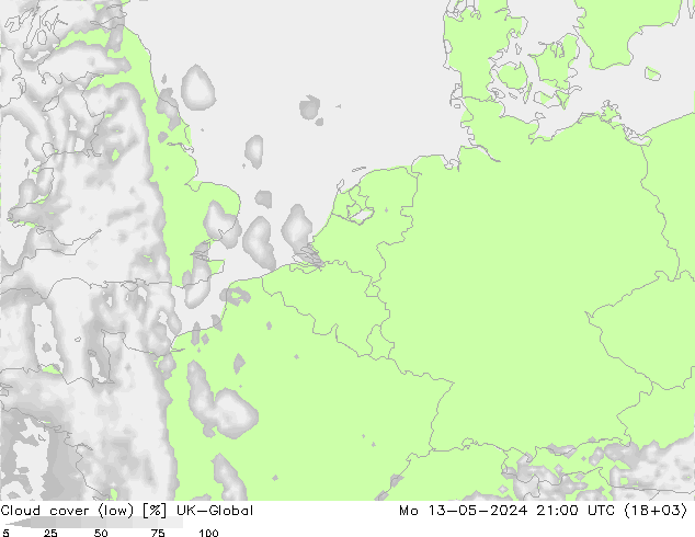 Nubes bajas UK-Global lun 13.05.2024 21 UTC