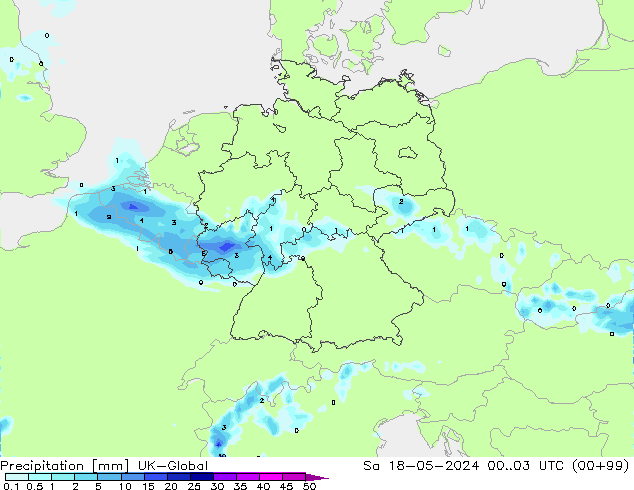 Niederschlag UK-Global Sa 18.05.2024 03 UTC