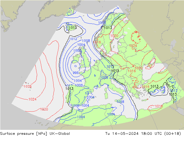 Yer basıncı UK-Global Sa 14.05.2024 18 UTC