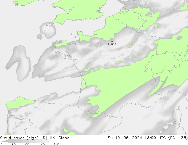 zachmurzenie (wysokie) UK-Global nie. 19.05.2024 18 UTC