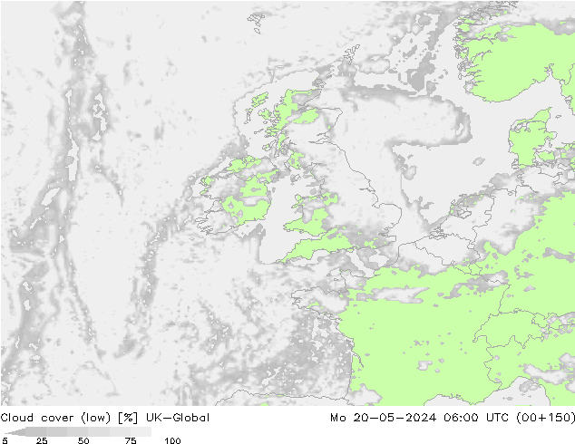 nízká oblaka UK-Global Po 20.05.2024 06 UTC