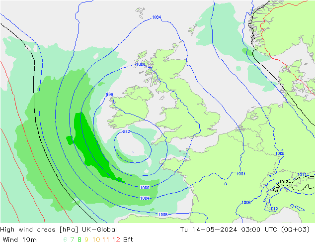 High wind areas UK-Global Tu 14.05.2024 03 UTC