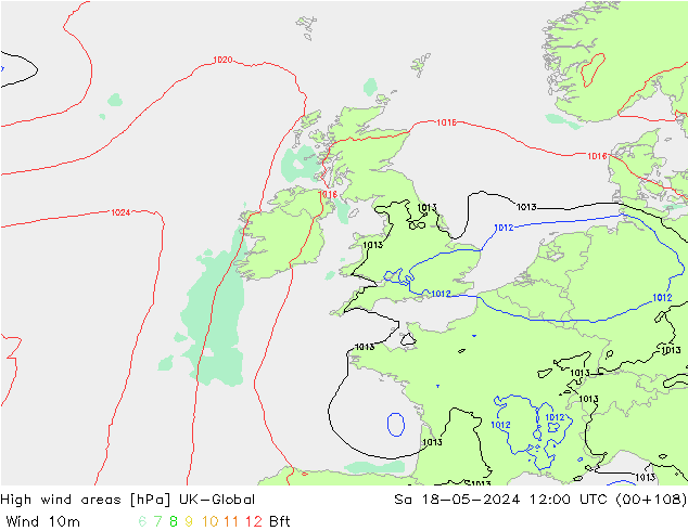 High wind areas UK-Global Sáb 18.05.2024 12 UTC