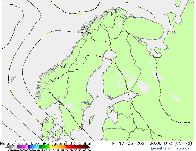 Yükseklik/Sıc. 950 hPa UK-Global Cu 17.05.2024 00 UTC