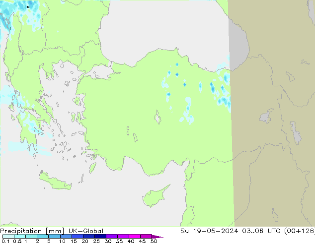 Precipitation UK-Global Su 19.05.2024 06 UTC