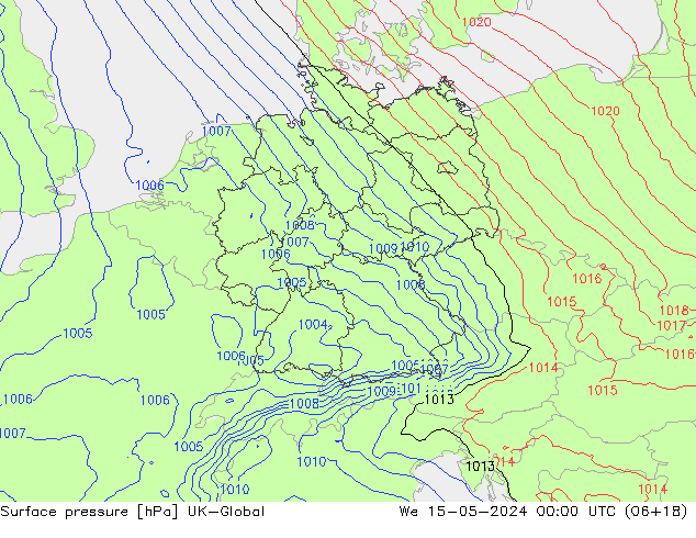 Luchtdruk (Grond) UK-Global wo 15.05.2024 00 UTC