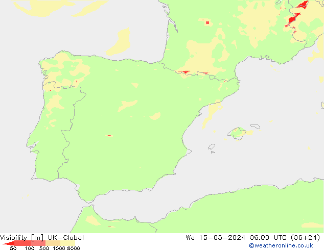 Visibilité UK-Global mer 15.05.2024 06 UTC