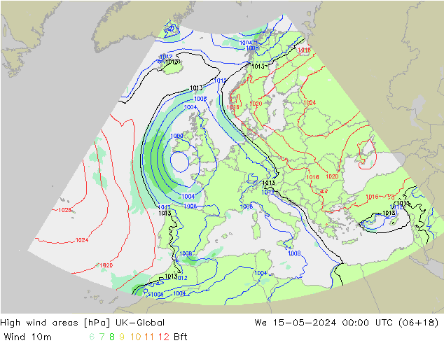 High wind areas UK-Global Qua 15.05.2024 00 UTC