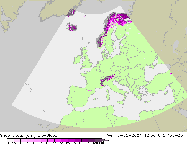 Snow accu. UK-Global We 15.05.2024 12 UTC