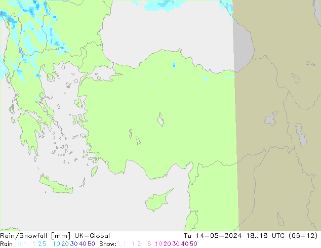 Rain/Snowfall UK-Global mar 14.05.2024 18 UTC