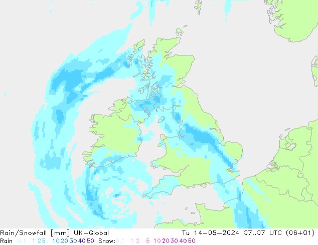 Lluvia/nieve UK-Global mar 14.05.2024 07 UTC