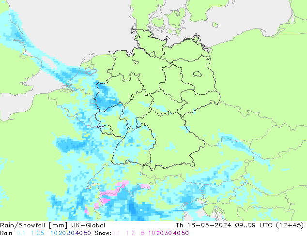 Regen/Schneefall UK-Global Do 16.05.2024 09 UTC