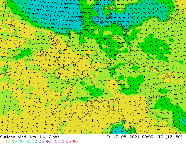 Surface wind UK-Global Pá 17.05.2024 00 UTC