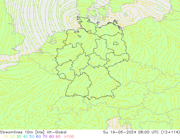 ветер 10m UK-Global Вс 19.05.2024 06 UTC