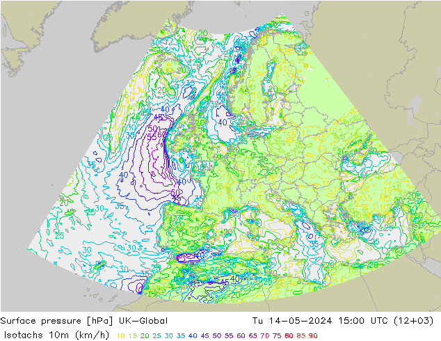 Isotaca (kph) UK-Global mar 14.05.2024 15 UTC