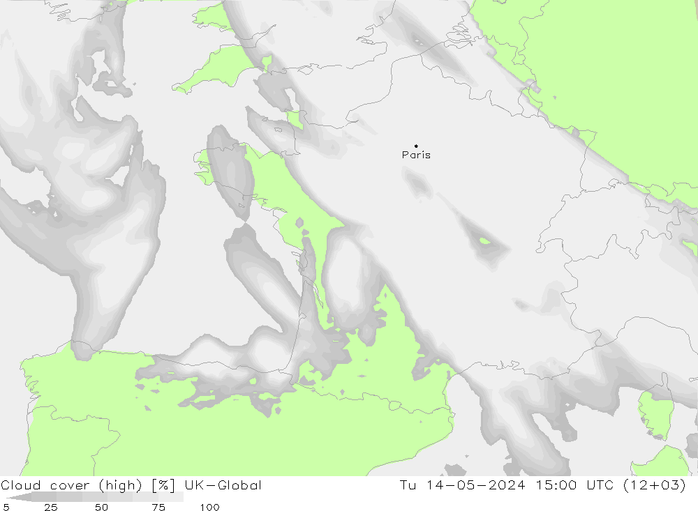 Wolken (hohe) UK-Global Di 14.05.2024 15 UTC