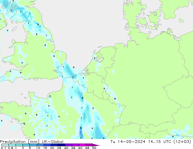 Precipitación UK-Global mar 14.05.2024 15 UTC