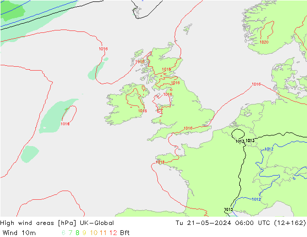 High wind areas UK-Global Út 21.05.2024 06 UTC